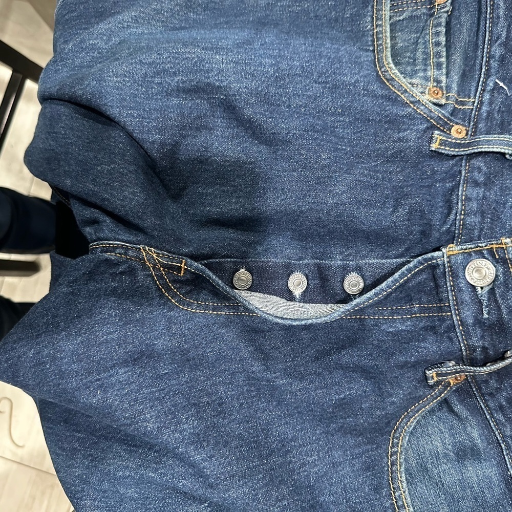 Levi's 501 Straight Leg Button-Fly Mens Jeans 30x30 - Picture 3 of 9